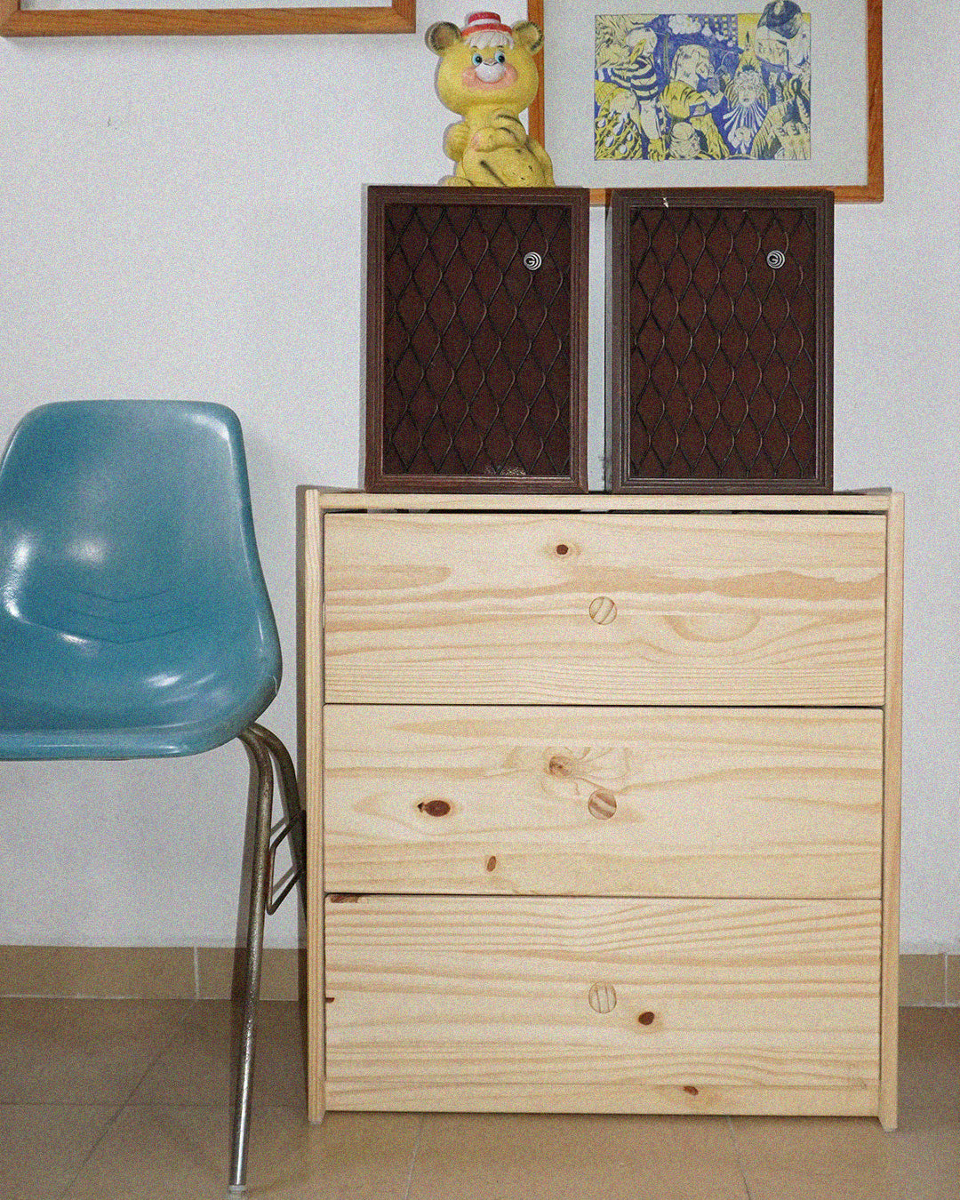 Cajonera de 3 cajones en pino