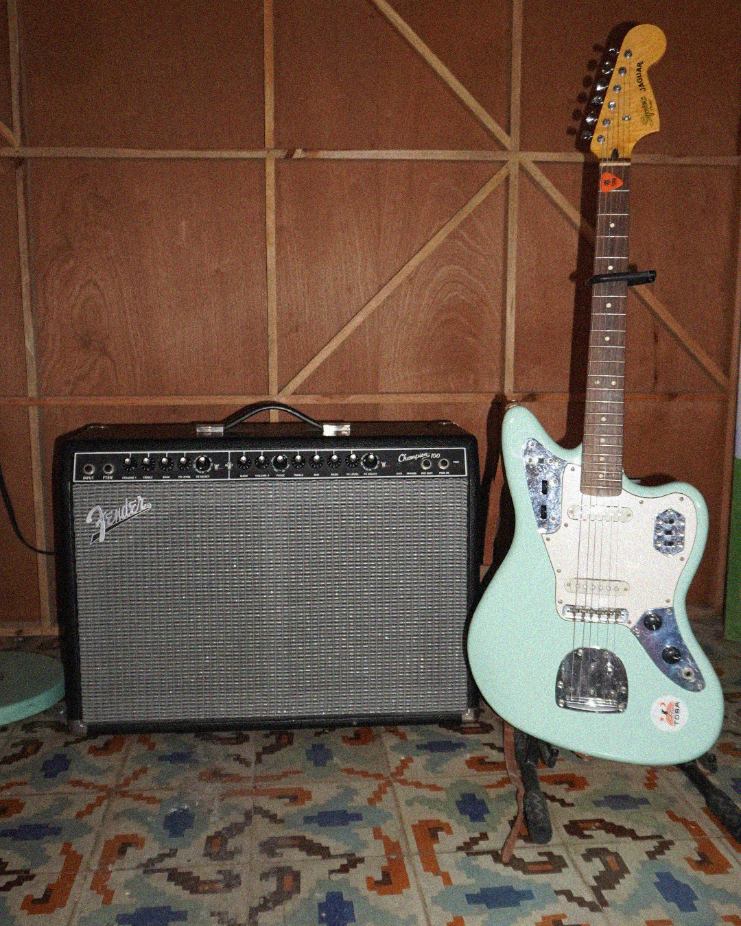 Squier Jaguar Surf Green + Tahali