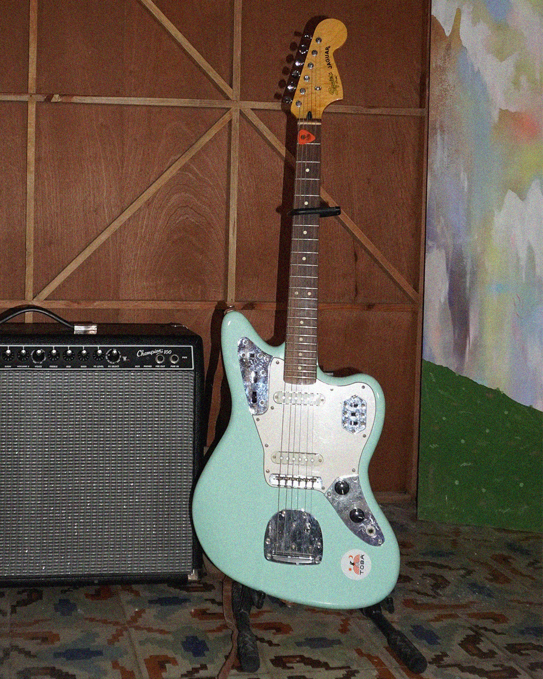 Squier Jaguar Surf Green + Tahali