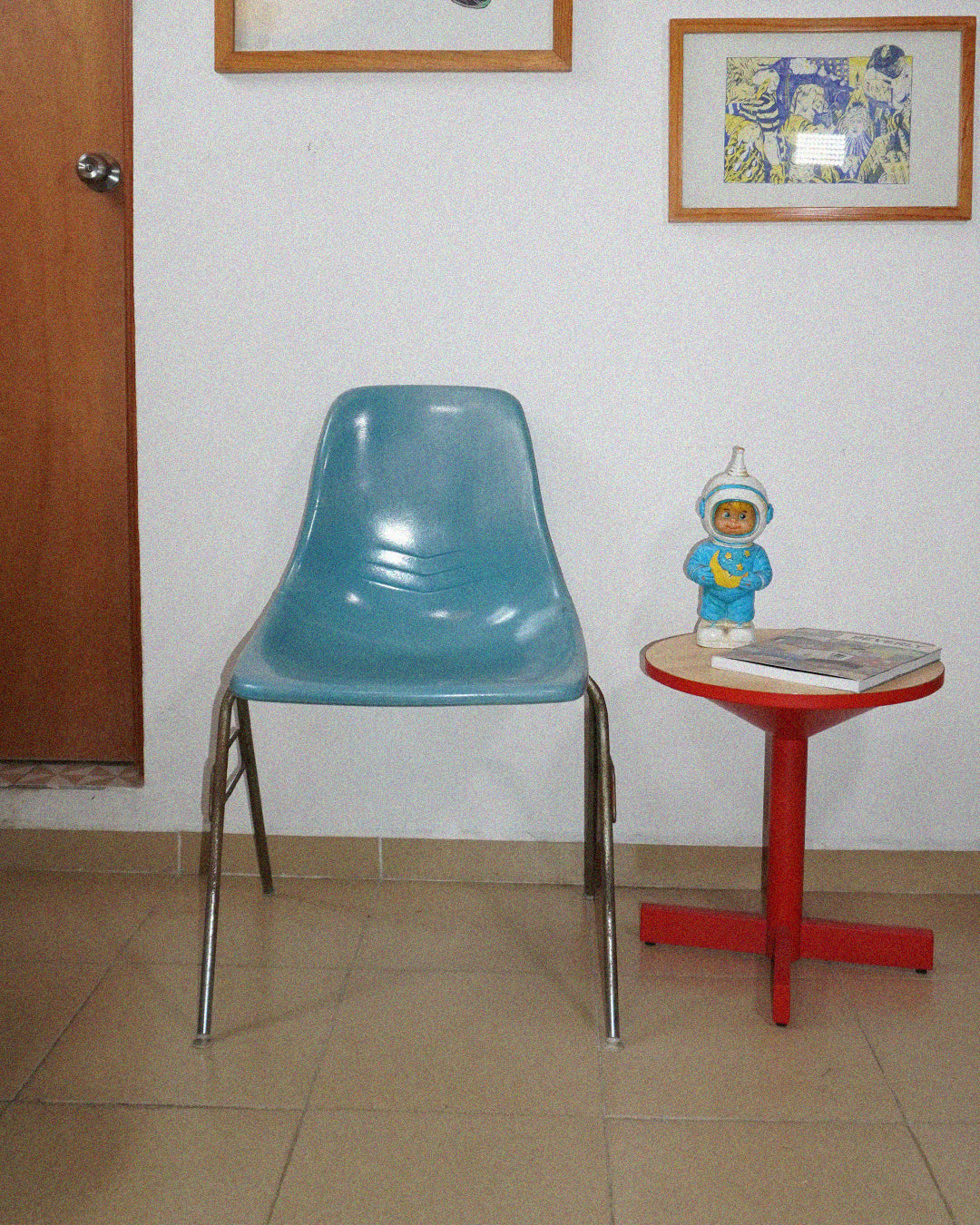 Mesa lateral contrachapado de pino